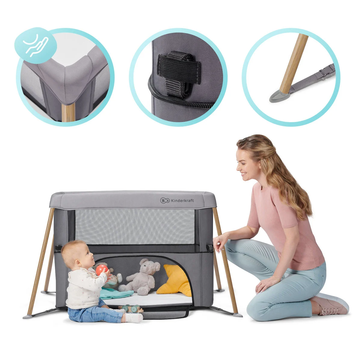 Kinderkraft Łóżeczko turystyczne 4w1 SOFI – Idealny wybór dla rodzin podróżujących z dziećmi